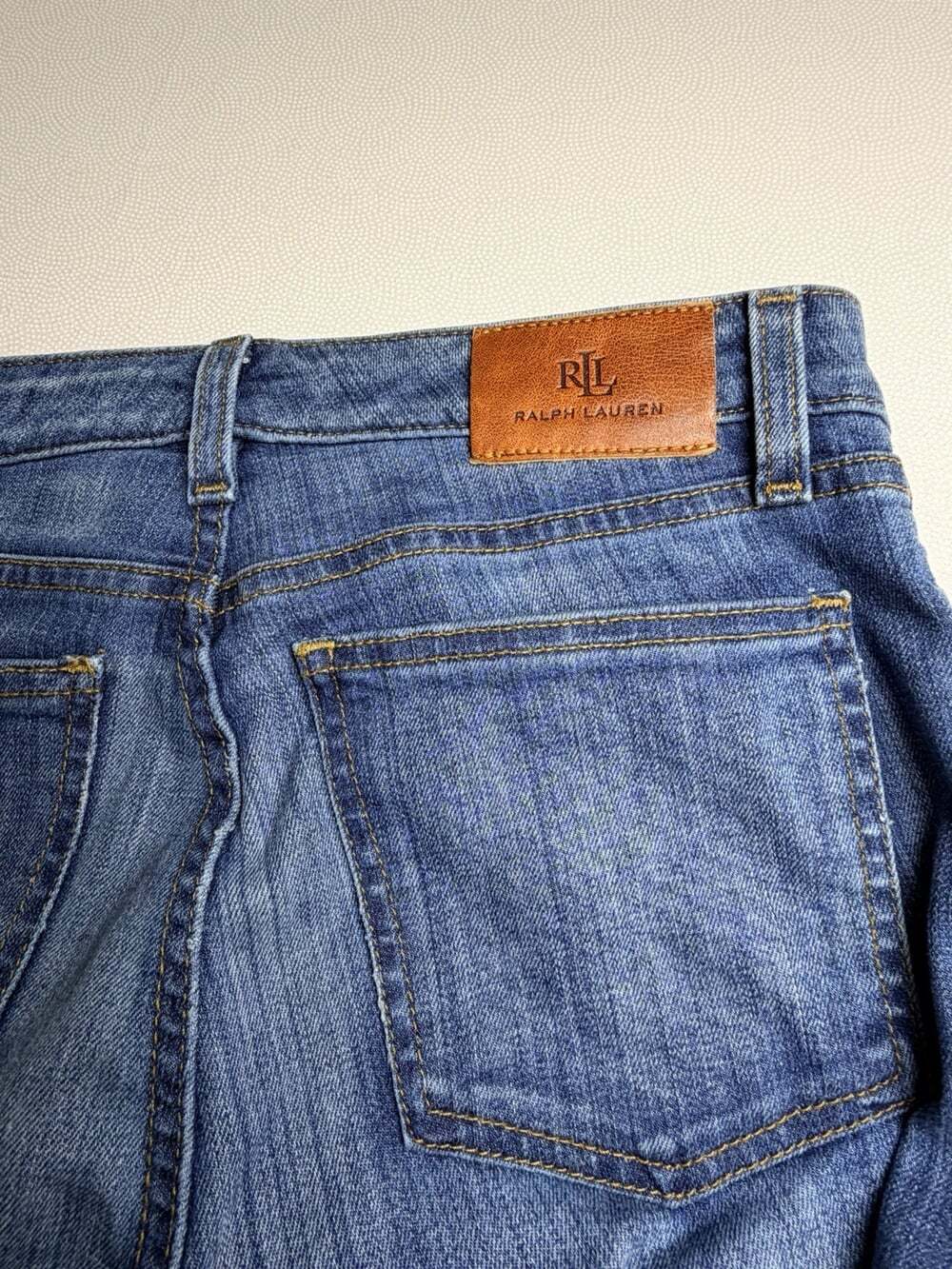Lauren Ralph Lauren Womens Jeans Size 2 Blue Straight Leg 2x32 Stretch Denim - Picture 8 of 8